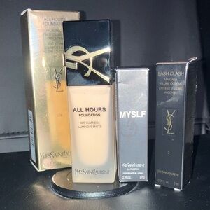 Yves Saint Laurent All Hours Foundation,Lash Clash Mascara,Myself Bundle All New